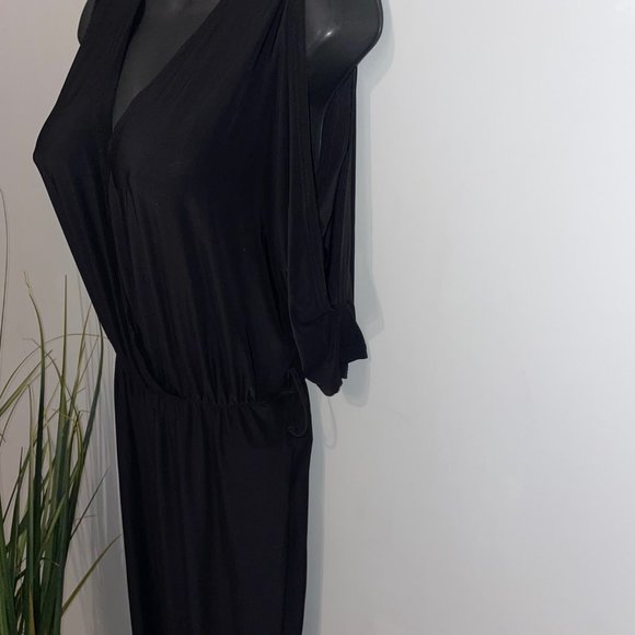 Black Slit Shoulder Jumpsuit - Picture 7 of 7